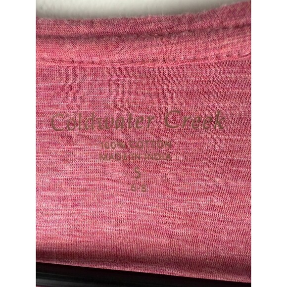 NWT Coldwater Creek Women’s Pink Open Front Cardigan Ruched, Size S, 3/4 Sleeve - Picture 7 of 16